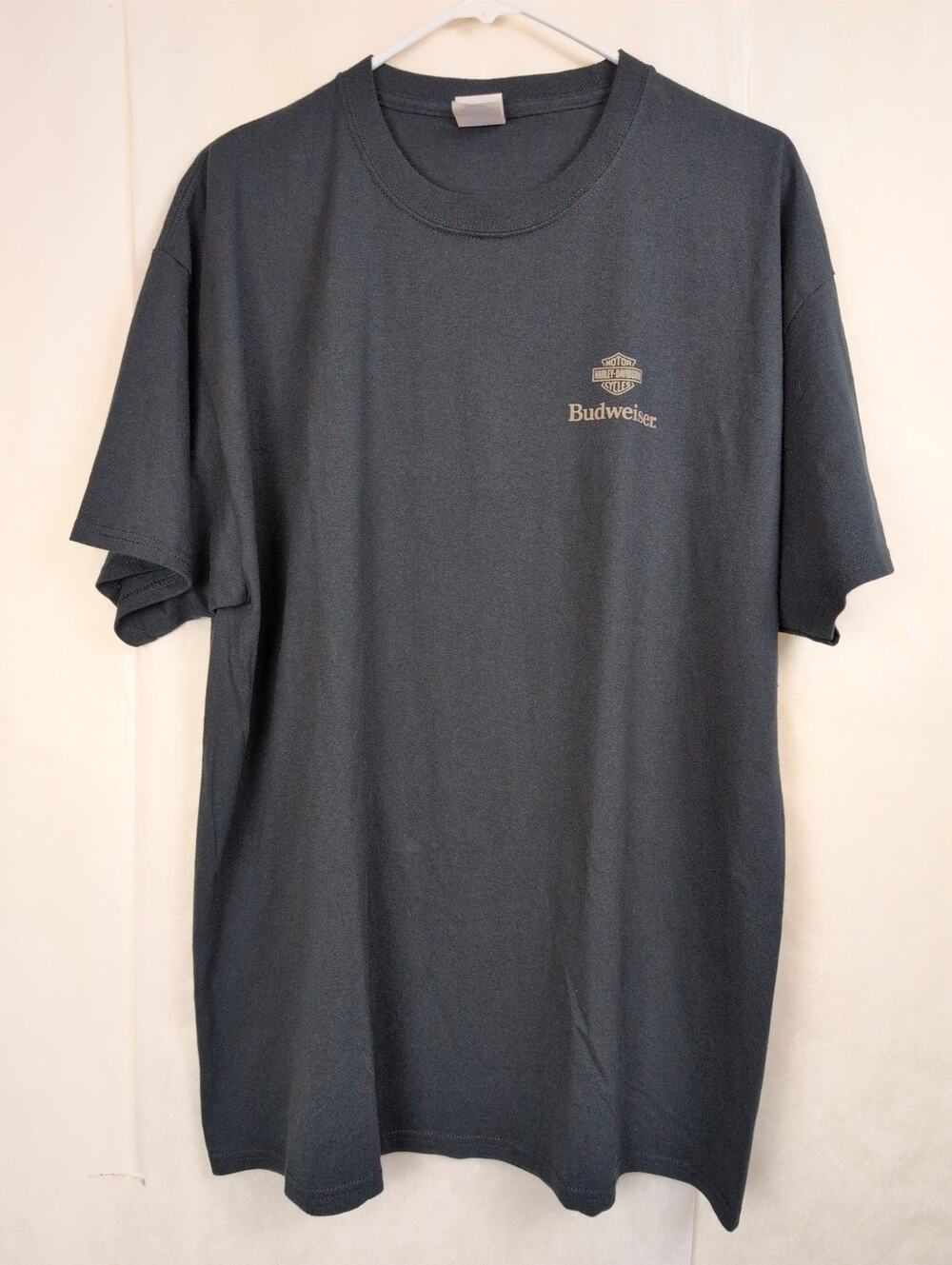 Vintage Harley Davidson Budweiser black T-shirt Size XL Port & Company Biker